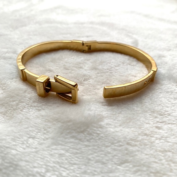 Michael Kors Gold Buckle Bracelet with Teal Enamel - Picture 5 of 8